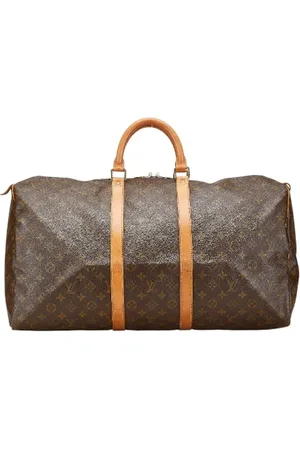 LOUIS VUITTON Pre-owned, unisex, Bruin, ONE Size, Leer, Pre-owned Canvas travel-bags