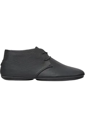 Camper Schoenen, Dames, Zwart, 39 EU, Zwarte Leren Enkellaarzen