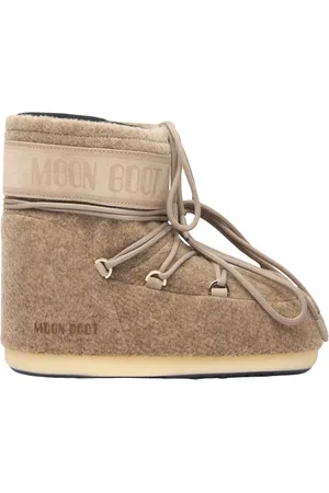 Moon Boot Schoenen, Heren, , 42 EU, Leer, Vilt Lage Laarzen met Logo Paneel