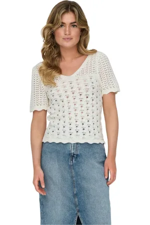 ONLY Truien, Dames, Wit, S, V-Hals Top Cloud Dancer