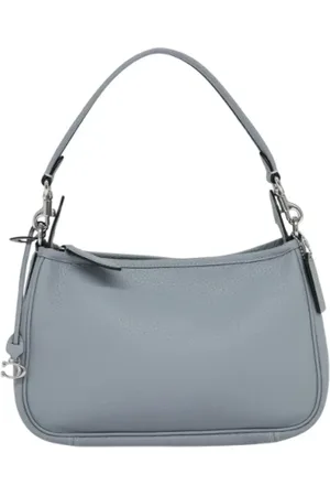 Coach Pre-owned, Dames, Blauw, ONE Size, Leer, Tweedehands leren handtassen