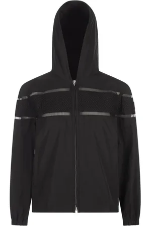 Moncler Jassen, Dames, Zwart, M, Katoen, Zwarte Hoodie met Zijden Juk