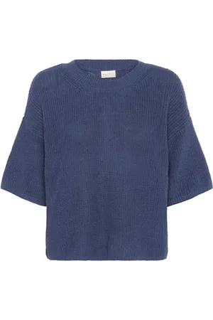Part Two Truien, Dames, Blauw, S, Katoen, Oceaanblauw Linnen Katoen Sweatshirt