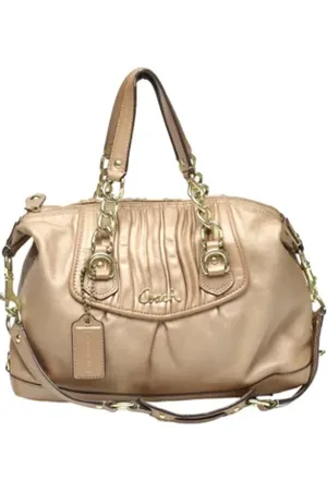 Coach Pre-owned, Dames, , ONE Size, Leer, Tweedehands leren handtassen