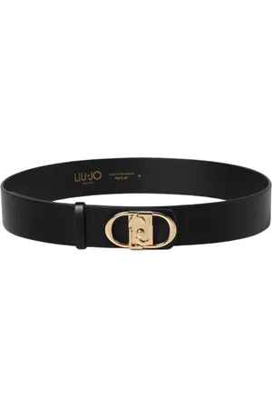 Liu Jo Accessoires, Dames, Zwart, M, Stijlvolle Zwarte Riem met Gespsluiting