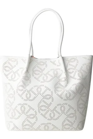 Twin-Set Tassen, Dames, Wit, ONE Size, Geperforeerde Logotote