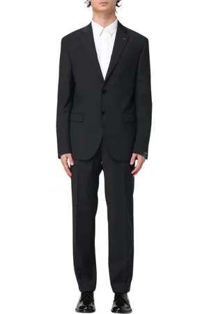 Manuel Ritz Pakken, Heren, Zwart, M, Klassiek Zwart Slim Fit Formeel Pak