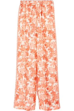 Max Mara Broeken, Dames, Oranje, S, Zijden Umile Broek