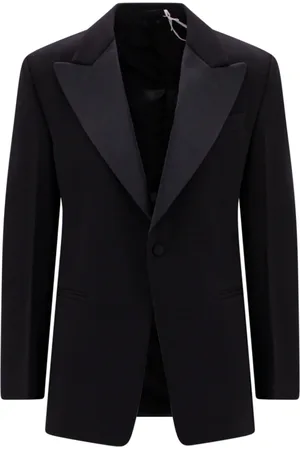 Salvatore Ferragamo Jassen, Heren, Zwart, M, Wol, Wollen Blazer Jas