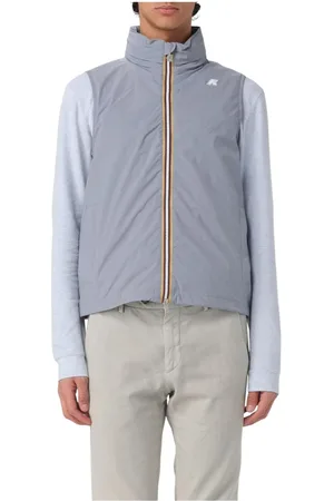 K-Way Jassen, Heren, Grijs, 2Xl, Polyester, Stijlvolle Opvouwbare Vest