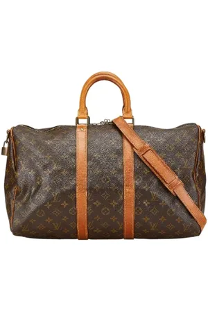 LOUIS VUITTON Pre-owned, unisex, Bruin, ONE Size, Leer, Pre-owned Canvas travel-bags