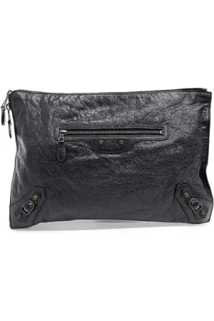 Balenciaga Pre-owned, Dames, Zwart, ONE Size, Pre-owned Leather clutches