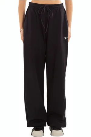 Y-3 Broeken, Dames, Zwart, M, Zwarte 3-Stripes Track Pants
