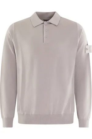 Stone Island Sweatshirts & Hoodies, Heren, Grijs, L, Monochrome Logo Shirt Grijs