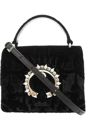 Jimmy Choo Pre-owned, Dames, Zwart, ONE Size, Leer, Tweedehands leren handtassen