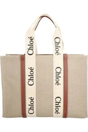 Chloé Pre-owned, Dames, Bruin, ONE Size, Leer, Fabric handbags