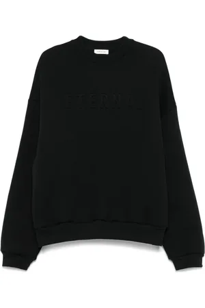 FEAR OF GOD Sweatshirts & Hoodies, Heren, Zwart, S, Zwarte Crew Neck Sweater Lange Mouwen