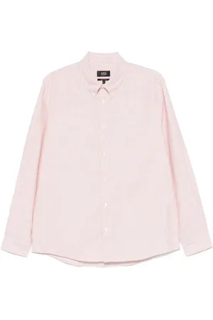 A.P.C. Overhemden, Heren, Roze, XL, Logo Chemise voor Mannen