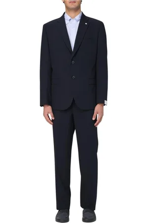 Manuel Ritz Pakken, Heren, Blauw, 2Xl, Blauw Klassiek Twee-Knoopspak