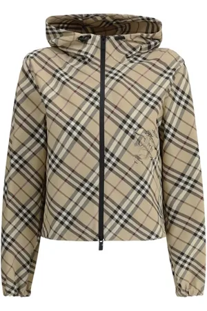 Burberry Jassen, Dames, , S, Casual Waterdichte Check Archiefjas