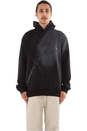 HELIOT EMIL Sweatshirts & Hoodies, Heren, Zwart, XL, 3D Print Hoodie in Blk 01