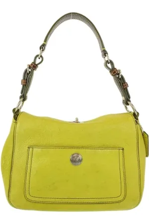 Coach Pre-owned, Dames, Geel, ONE Size, Tweedehands leren schoudertassen