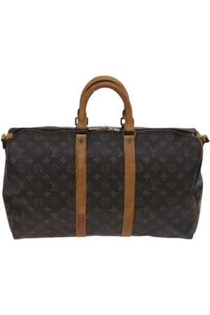 LOUIS VUITTON Pre-owned, Dames, Bruin, ONE Size, Leer, Tweedehands Canvas Louis Vuitton tassen