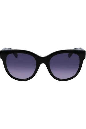Liu Jo Accessoires, Heren, Zwart, ONE Size, Zwarte Acetaat Zonnebril met Contrastdetails