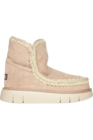 Mou Schoenen, Dames, Roze, 39 EU, Suède, Shearling Enkellaarzen