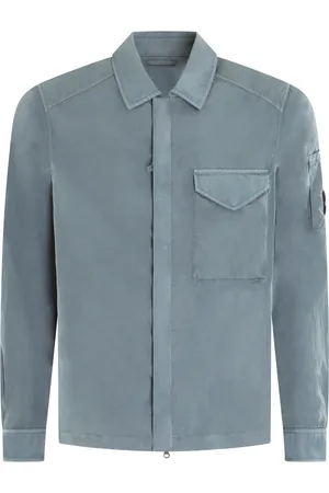 C.P. Company Jassen, Heren, Groen, L, Groene Overshirt Chrome-R Stijl