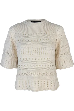 Max Mara Truien, Dames, Wit, L, Katoen, Katoenen hoodies en sweatshirts