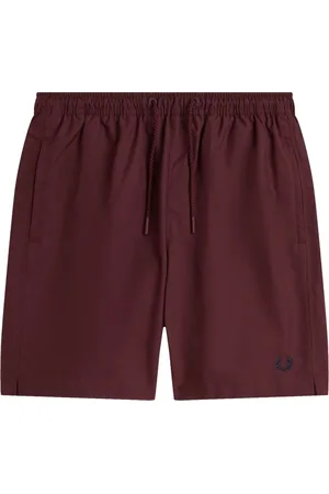 Fred Perry Badkleding, Heren, Rood, L, Polyester, Klassieke zwemshorts