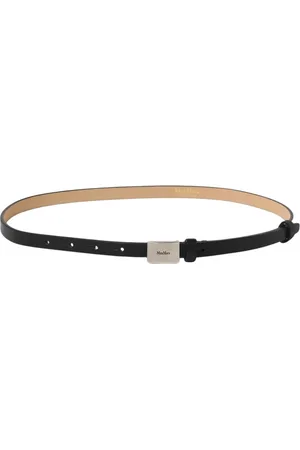 Max Mara Accessoires, Dames, Zwart, S, Zwarte leren riem met gesp