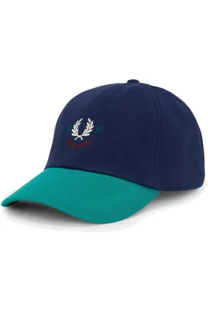 Fred Perry Accessoires, Heren, Blauw, ONE Size, Katoen, Vintage Tennispet Blauw Katoen Piqué