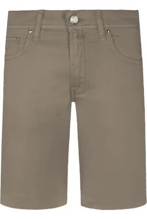 Jacob Cohen Korte broeken, Heren, Bruin, W38, Katoen, Slim Fit Nicolas Shorts, Made in Italy