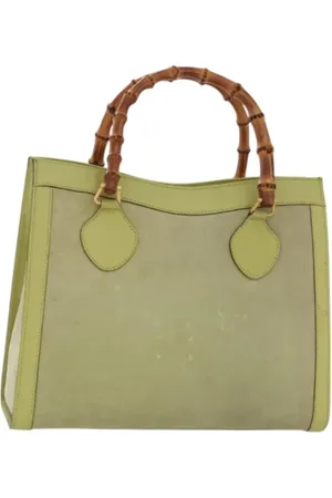 Gucci Pre-owned, Dames, Groen, ONE Size, Leer, Pre-owned Suede handbags