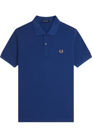 Fred Perry Tops, Heren, Blauw, S, Katoen, Blauw Polo Shirt Moderne Pasvorm