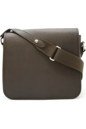 LOUIS VUITTON Pre-owned, Heren, Bruin, ONE Size, Leer, Tweedehands leren schoudertassen