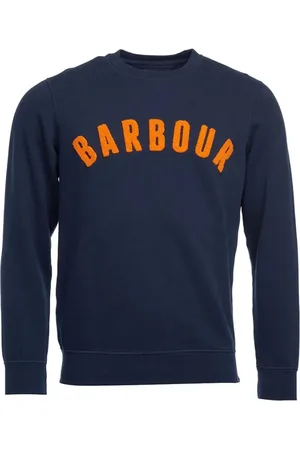 Barbour Sweatshirts & Hoodies, Heren, Blauw, XL, Katoen, Moderne Preppy Katoenen Trui