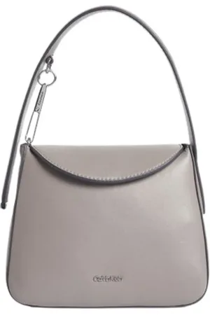 Calvin Klein Tassen, Dames, Grijs, ONE Size, Mini Grijze Dames Handtas