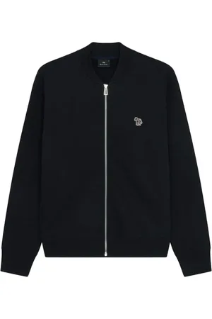 Paul Smith Jassen, Heren, Zwart, M, Katoen, Zebra Zip Sweatshirt