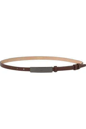 Max Mara Accessoires, Dames, Bruin, S, Leer, Bruin Leren Minimalistische Riem