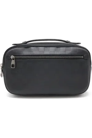 LOUIS VUITTON Pre-owned, Heren, Zwart, ONE Size, Leer, Tweedehands leren Louis Vuitton tassen