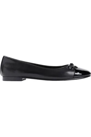 Tory Burch Schoenen, Dames, Zwart, 36 EU, Leer, Klassieke Zwarte Leren Ballerina Flats