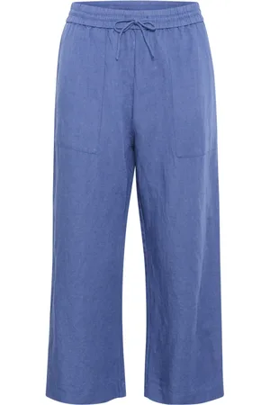 Part Two Broeken, Dames, Blauw, 2Xl, Linnen, Eniolas Lin-viscose