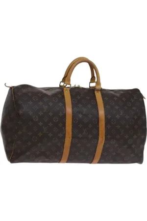 LOUIS VUITTON Pre-owned, Dames, Bruin, ONE Size, Leer, Tweedehands Canvas Louis Vuitton tassen