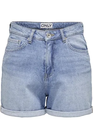 ONLY Korte broeken, Dames, Blauw, L, Denim, Stretch Denim Shorts in Lichtblauw