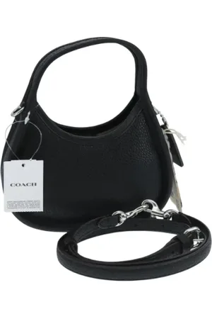 Coach Pre-owned, Dames, Zwart, ONE Size, Leer, Tweedehands leren handtassen