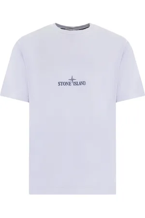 Stone Island Tops, Heren, Paars, XL, Construction Line Paarse T-Shirt