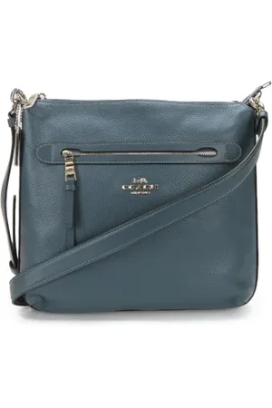 Coach Pre-owned, Dames, Blauw, ONE Size, Pre-owned Leather crossbody-bags